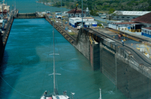 Here the second gate has is almost completely recessed into the wall.