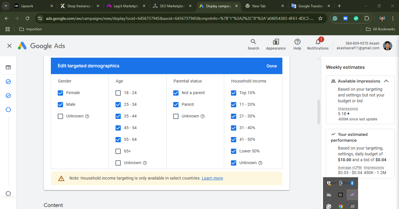 google ads targeted demographics
